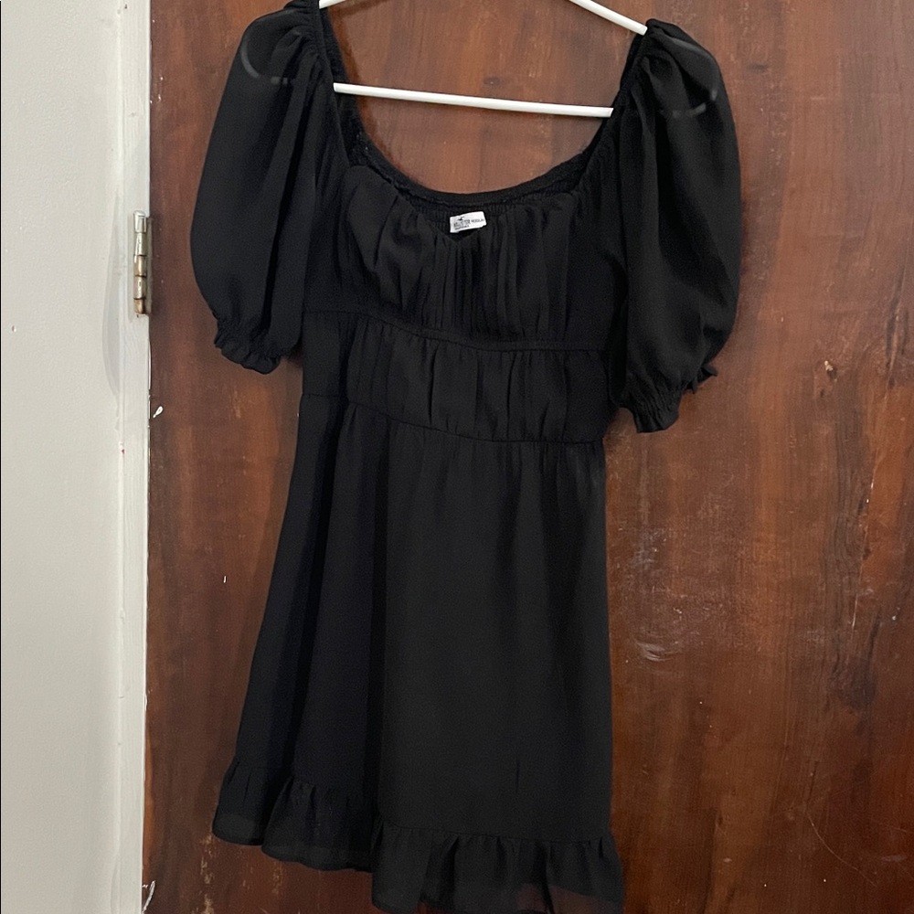 Hollister Black Smocked Dress
